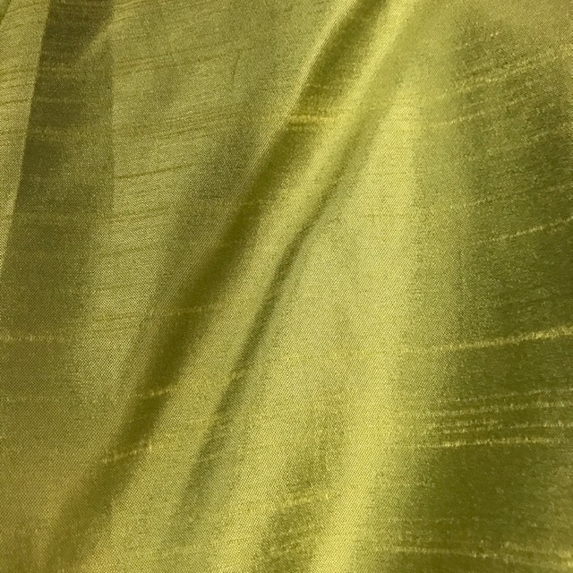 CURTAIN, Pair Green Silk